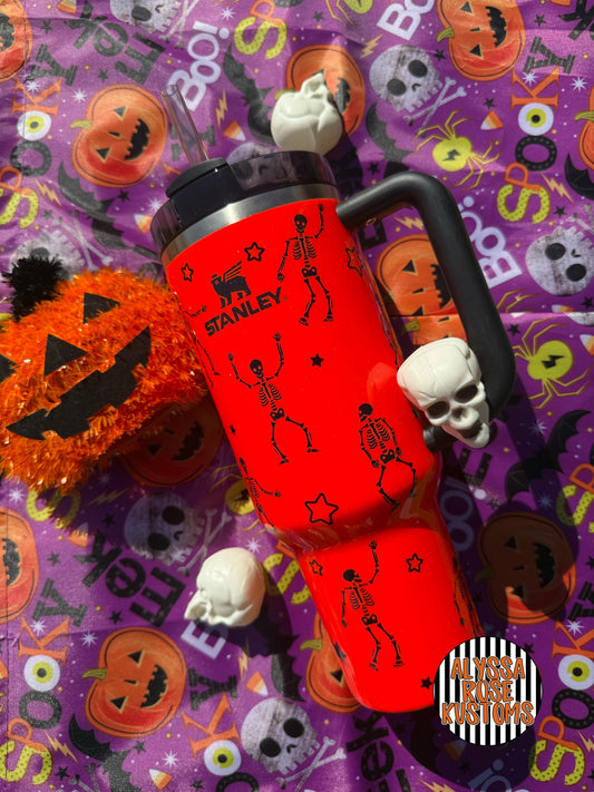 Dancing Skellies 40oz (Neon Orange)