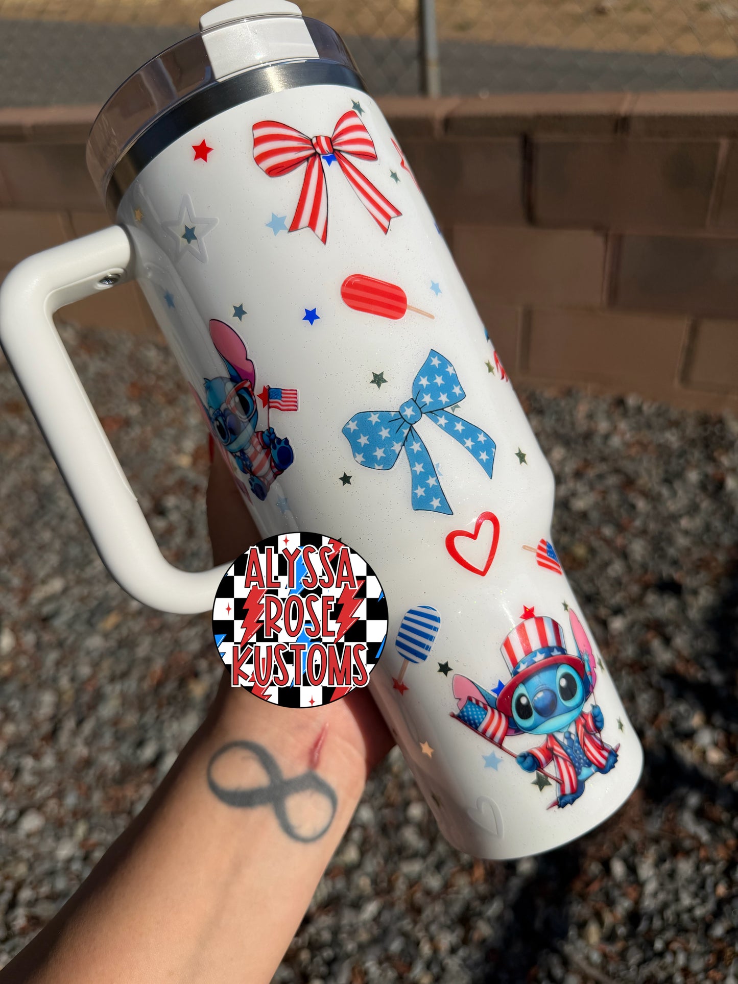 “Firecracker Stitch” Stanley 40oz