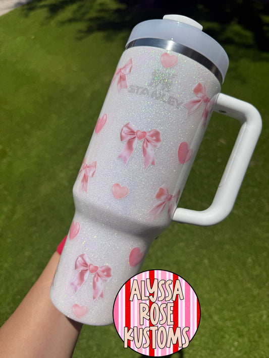 Pink Bows & Hearts (quote can be removed pls leave a note)