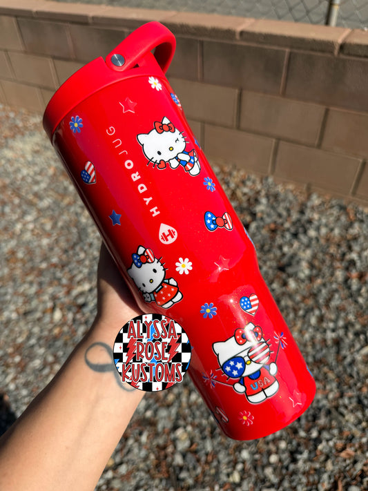 “Patriotic Kitty” Hydro Sport 40oz